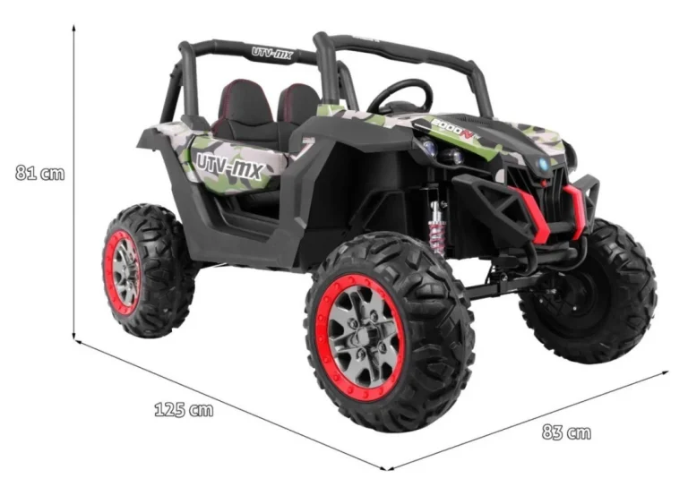 Superstar Buggy Za Djecu Moro + Mp4 + 4x4 Pogon + Daljinski Upravljač + Nosač Za Prtljagu, Crna 2