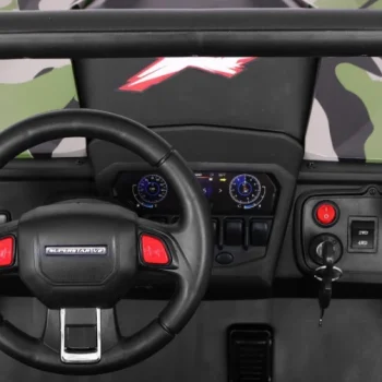 Superstar Kolica Za Djecu Moro + 4x4 Pogon + Daljinski Upravljač + Nosač Za Prtljagu + Mp3, Crna 7