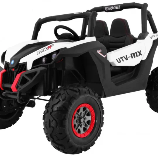 Superstar Kolica Za Djecu Bijela + 4x4 Pogon + Daljinski Upravljač + Nosač Za Prtljagu + Mp3 Led + 1