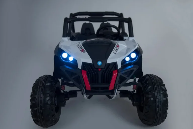 Superstar Kolica Za Djecu Bijela + 4x4 Pogon + Daljinski Upravljač + Nosač Za Prtljagu + Mp3 Led + 18