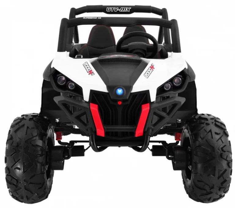 Superstar Kolica Za Djecu Bijela + 4x4 Pogon + Daljinski Upravljač + Nosač Za Prtljagu + Mp3 Led + 2