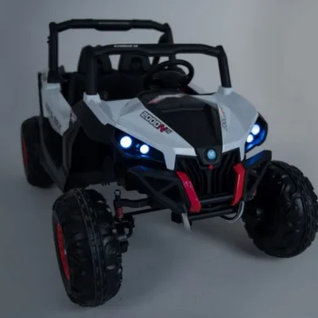 Superstar Kolica Za Djecu Bijela + 4x4 Pogon + Daljinski Upravljač + Nosač Za Prtljagu + Mp3 Led + 20