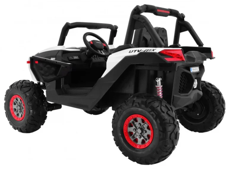 Superstar Kolica Za Djecu Bijela + 4x4 Pogon + Daljinski Upravljač + Nosač Za Prtljagu + Mp3 Led + 3