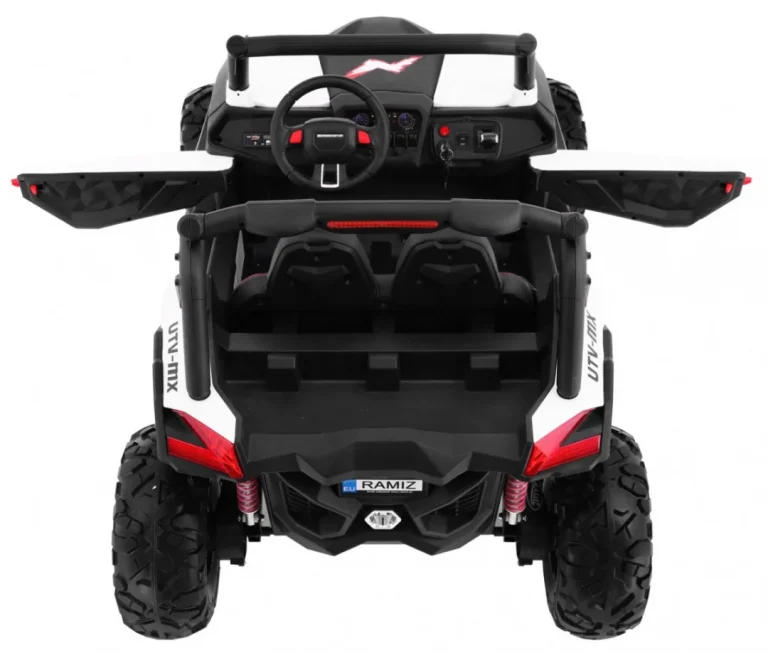 Superstar Kolica Za Djecu Bijela + 4x4 Pogon + Daljinski Upravljač + Nosač Za Prtljagu + Mp3 Led + 5