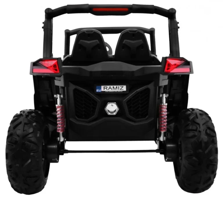 Superstar Kolica Za Djecu Crna + 4x4 Pogon + Daljinski Upravljač + Nosač Za Prtljagu + Mp3 Led + 6