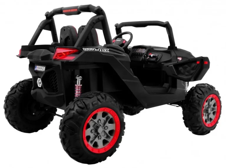 Superstar Kolica Za Djecu Crna + 4x4 Pogon + Daljinski Upravljač + Nosač Za Prtljagu + Mp3 Led + 8
