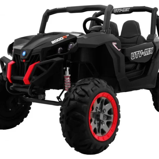Superstar Kolica Za Djecu Crna + Mp4 + 4x4 Pogon + Daljinski Upravljač + Nosač Za Prtljagu + Led + 1