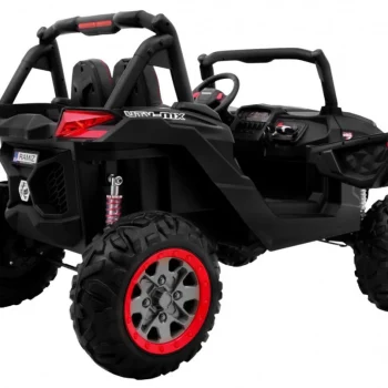Superstar Kolica Za Djecu Crna + Mp4 + 4x4 Pogon + Daljinski Upravljač + Nosač Za Prtljagu + Led + 10