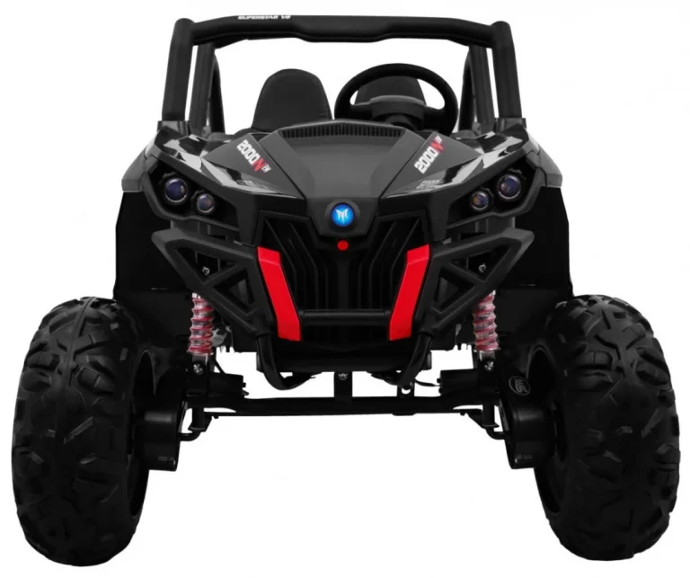 Superstar Kolica Za Djecu Crna + Mp4 + 4x4 Pogon + Daljinski Upravljač + Nosač Za Prtljagu + Led + 3