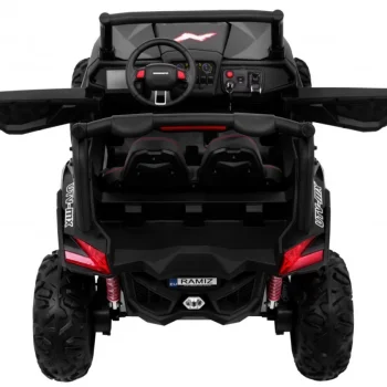 Superstar Kolica Za Djecu Crna + Mp4 + 4x4 Pogon + Daljinski Upravljač + Nosač Za Prtljagu + Led + 7