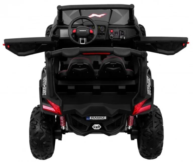 Superstar Kolica Za Djecu Crna + Mp4 + 4x4 Pogon + Daljinski Upravljač + Nosač Za Prtljagu + Led + 7