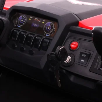 Superstar Kolica Za Djecu Crvena + 4x4 Pogon + Daljinski Upravljač + Nosač Za Prtljagu + Mp3 Led + 11