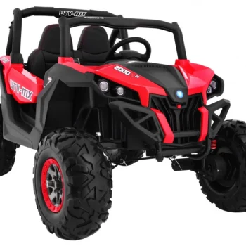 Superstar Kolica Za Djecu Crvena + 4x4 Pogon + Daljinski Upravljač + Nosač Za Prtljagu + Mp3 Led + 5
