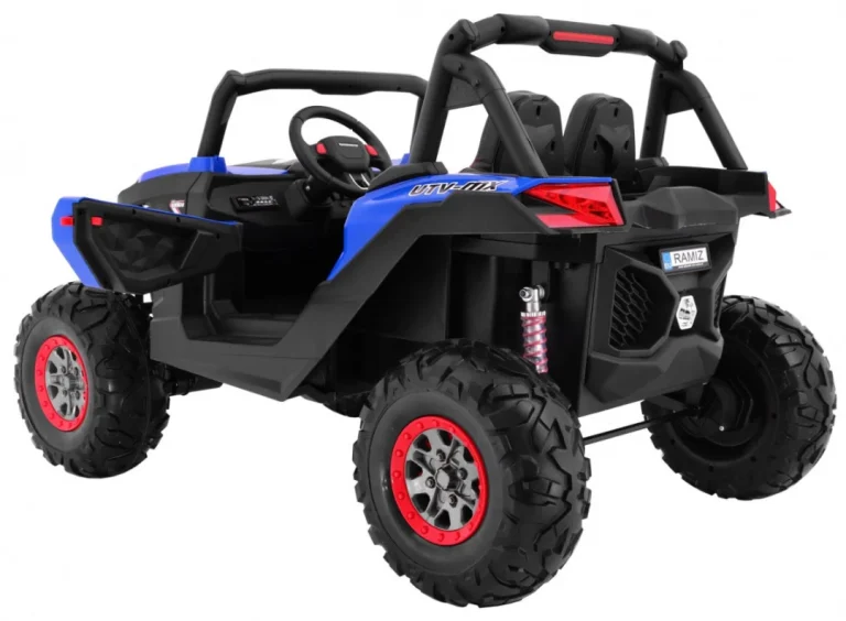 Superstar Kolica Za Djecu Plava + 4x4 Pogon + Daljinski Upravljač + Nosač Za Prtljagu + Mp3 Led + 3