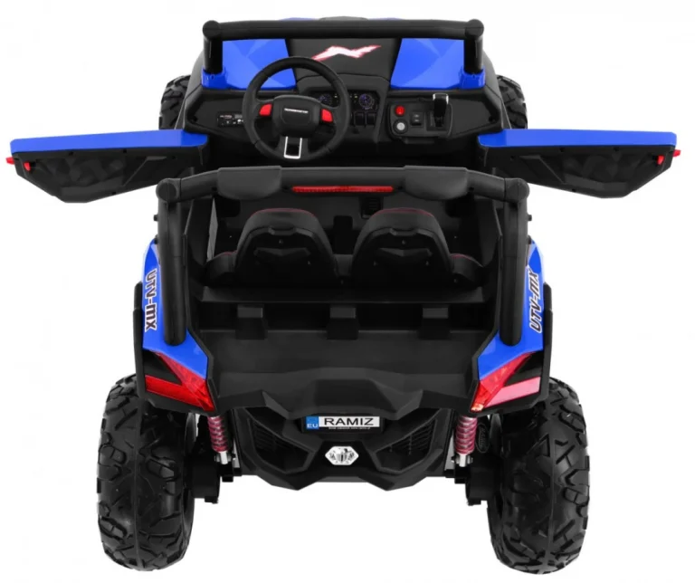 Superstar Kolica Za Djecu Plava + 4x4 Pogon + Daljinski Upravljač + Nosač Za Prtljagu + Mp3 Led + 6
