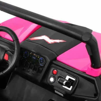 Superstar Kolica Za Djecu Roza + 4x4 Pogon + Daljinski Upravljač + Nosač Za Prtljagu + Mp3 Led + Brava Na Vratima 10