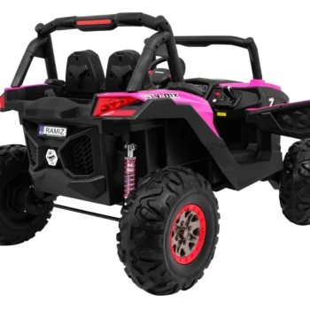 Superstar Kolica Za Djecu Roza + 4x4 Pogon + Daljinski Upravljač + Nosač Za Prtljagu + Mp3 Led + Brava Na Vratima 11