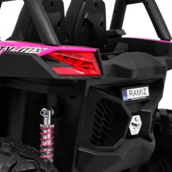 Superstar Kolica Za Djecu Roza + 4x4 Pogon + Daljinski Upravljač + Nosač Za Prtljagu + Mp3 Led + Brava Na Vratima 15