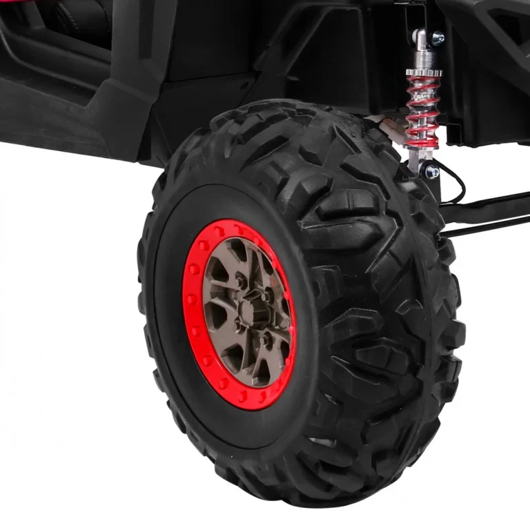 Superstar Kolica Za Djecu Roza + 4x4 Pogon + Daljinski Upravljač + Nosač Za Prtljagu + Mp3 Led + Brava Na Vratima 17