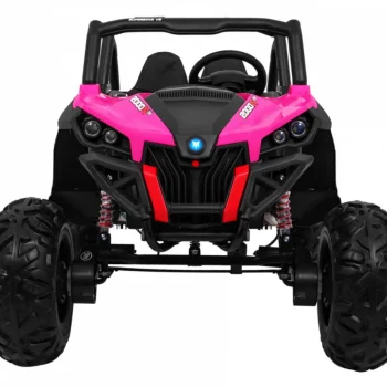 Superstar Kolica Za Djecu Roza + 4x4 Pogon + Daljinski Upravljač + Nosač Za Prtljagu + Mp3 Led + Brava Na Vratima 3