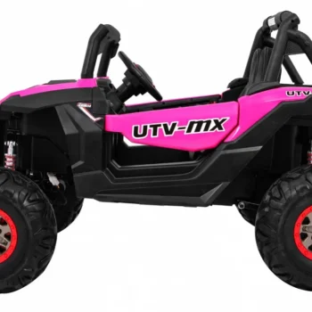 Superstar Kolica Za Djecu Roza + 4x4 Pogon + Daljinski Upravljač + Nosač Za Prtljagu + Mp3 Led + Brava Na Vratima 4