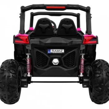 Superstar Kolica Za Djecu Roza + 4x4 Pogon + Daljinski Upravljač + Nosač Za Prtljagu + Mp3 Led + Brava Na Vratima 6