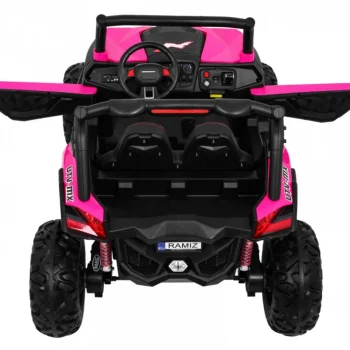 Superstar Kolica Za Djecu Roza + 4x4 Pogon + Daljinski Upravljač + Nosač Za Prtljagu + Mp3 Led + Brava Na Vratima 7
