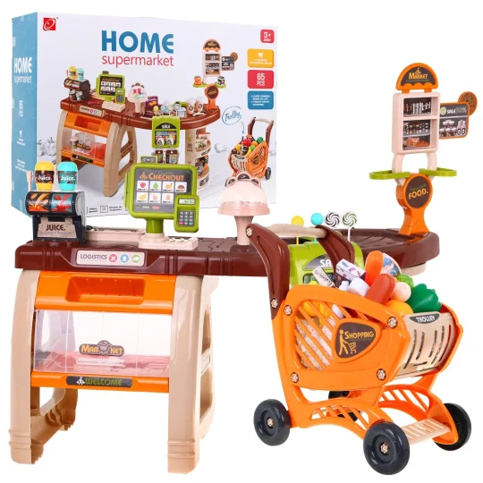 Supermarket Set 65 Dijelova S Kolicima 3+ 1