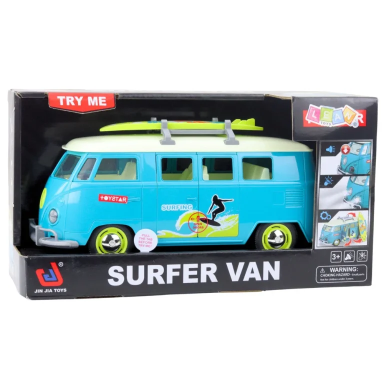 Surfer Kombi S Daskom Za Surfanje, Svjetla I Zvukovi, Tirkizni 3