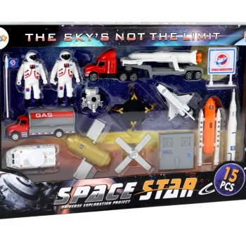 Svemirski Set Figura S Kamionom I Raketom 15 Dijelova 5