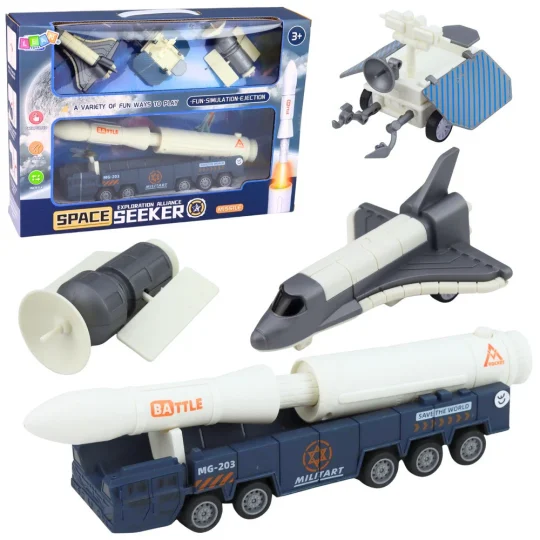 Svemirski Set Raketa šatl Satelit I Transportno Vozilo 1