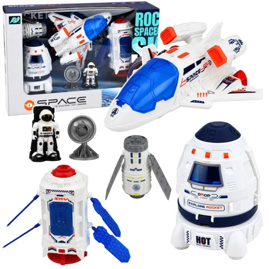 Svemirski Set S Brodom, Kapsulom, Satelitom I Astronautom 1
