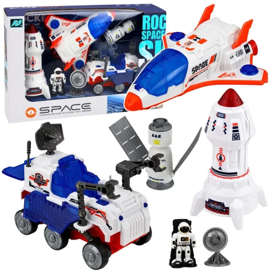 Svemirski Set S Raketom, šatlom, Satelitom I Astronautom 1
