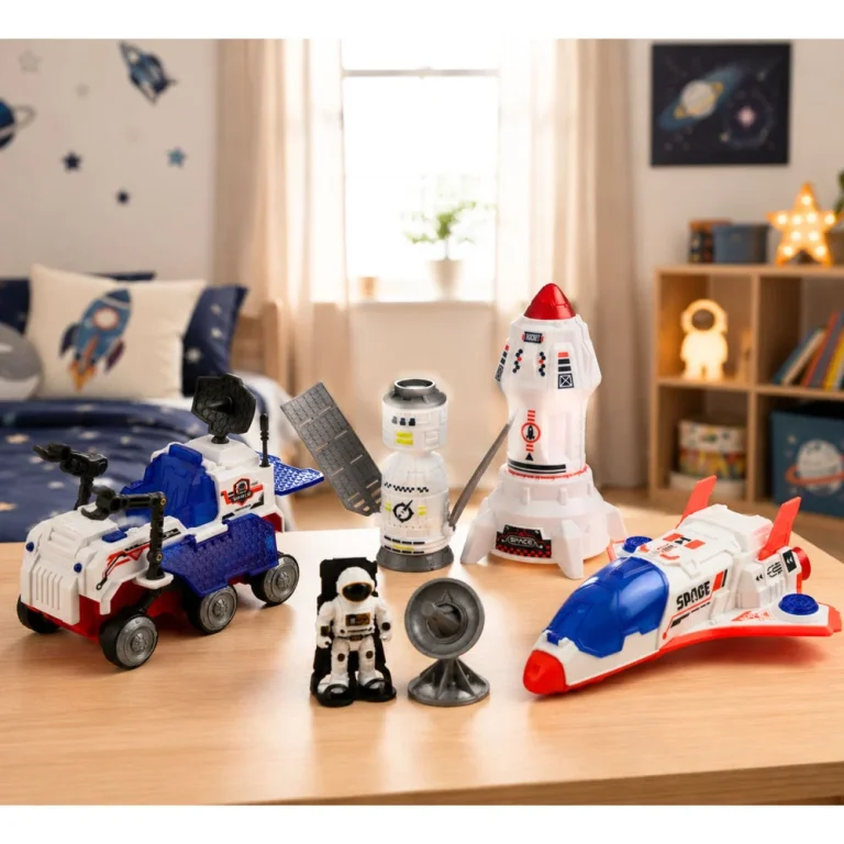 Svemirski Set S Raketom, šatlom, Satelitom I Astronautom 6