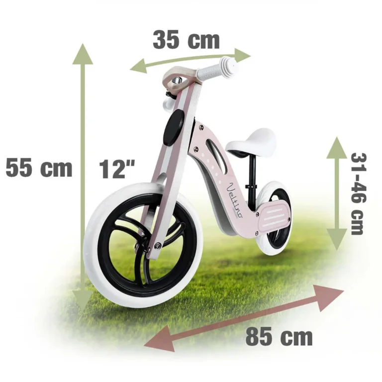 Svijetloružičasti Drveni Balansni Bicikl Ricokids Rc 619 8