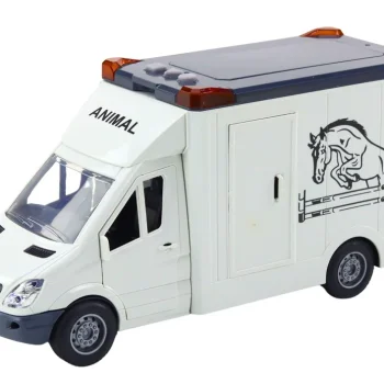 Svjetlo I Zvuk Otvaranja Vrata Automobila Za Prijevoz Konja, Bijela Boja 2
