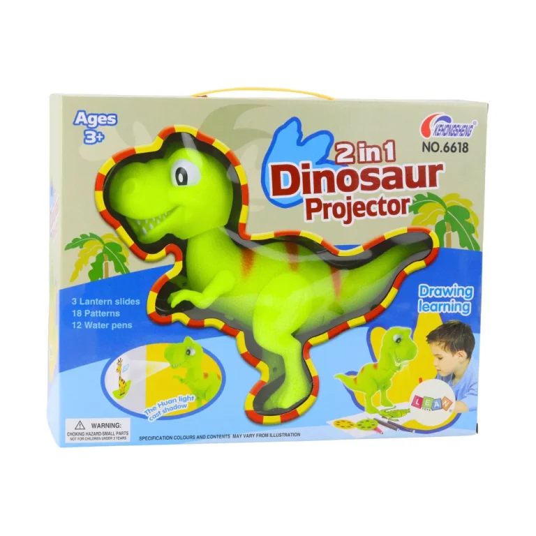 T Rex Projektor S Dinosaurima Za Crtanje I Slikanje, 18 Slika, 2 U 1 Markeri 4