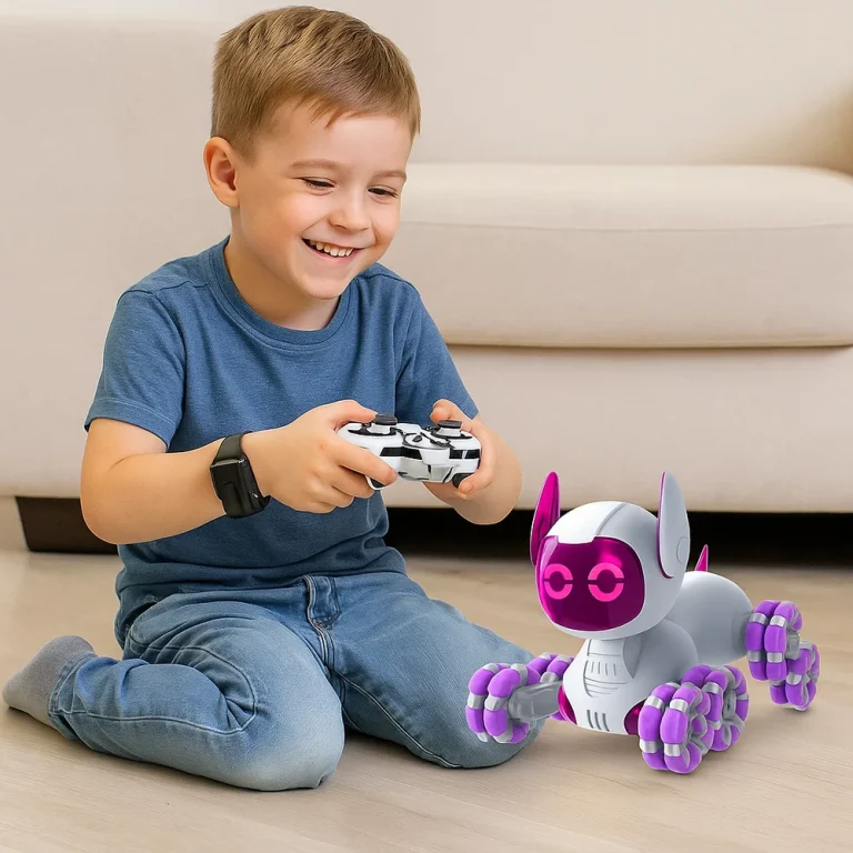 Tooby Robotski Pas Na Daljinsko Upravljanje, Rc 360° Svjetla, Zvukovi, Bijela I Ljubičasta 6