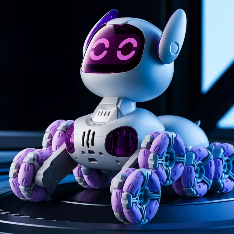 Tooby Robotski Pas Na Daljinsko Upravljanje, Rc 360° Svjetla, Zvukovi, Bijela I Ljubičasta 7