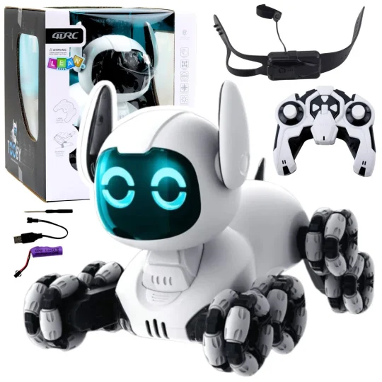 Tooby Robotski Pas Na Daljinsko Upravljanje, Rc 360° Svjetla, Zvukovi, Crno Bijelo 1
