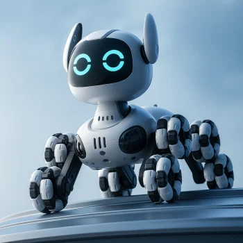 Tooby Robotski Pas Na Daljinsko Upravljanje, Rc 360° Svjetla, Zvukovi, Crno Bijelo 6