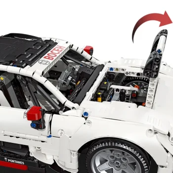 Tehnički Set Kockica: Sportski Automobil Bijeli, 2489 Dijelova 4