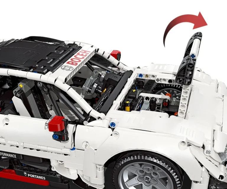 Tehnički Set Kockica: Sportski Automobil Bijeli, 2489 Dijelova 4