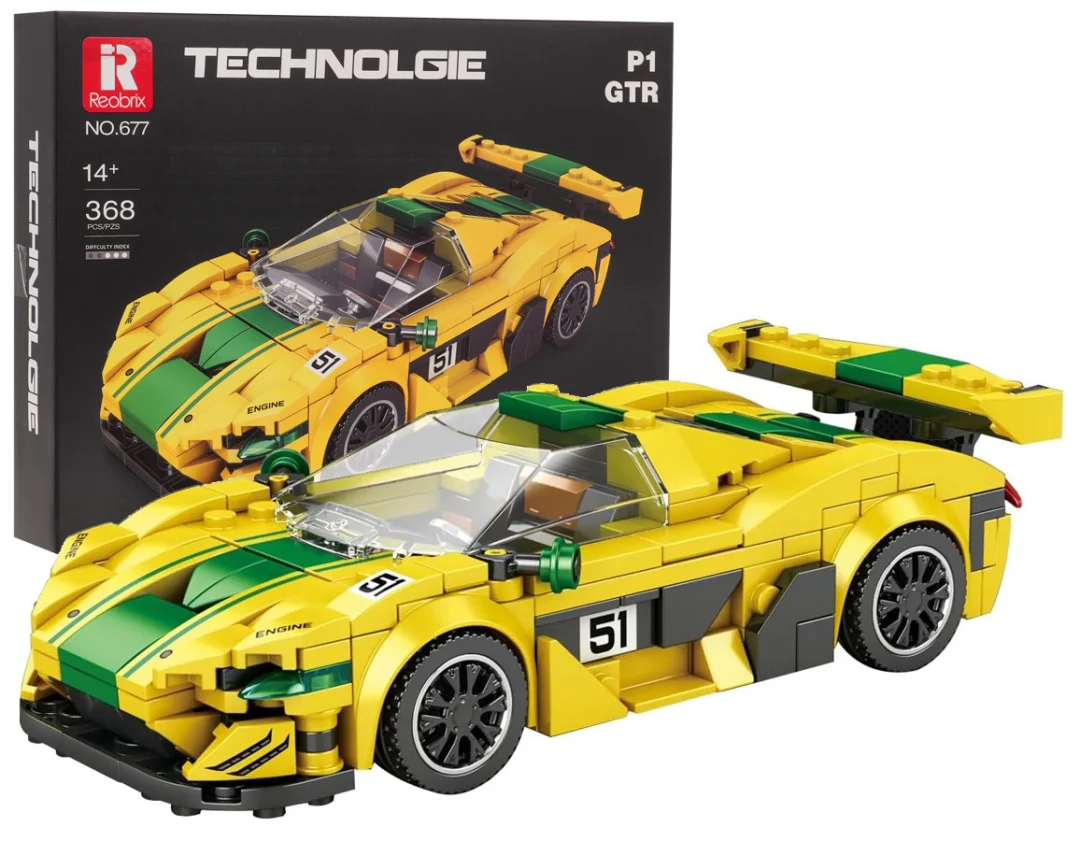 Tehnički Set Kockica žuti Sportski Automobil P1 Gtr, 368 Dijelova 1