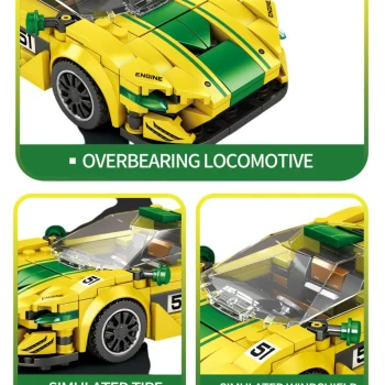 Tehnički Set Kockica žuti Sportski Automobil P1 Gtr, 368 Dijelova 6