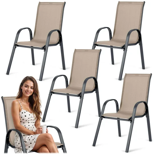 Tekstilne Vrtne Stolice Sofotel So 980, Set Od 4 Komada, Siva, Var. 298002 4 1