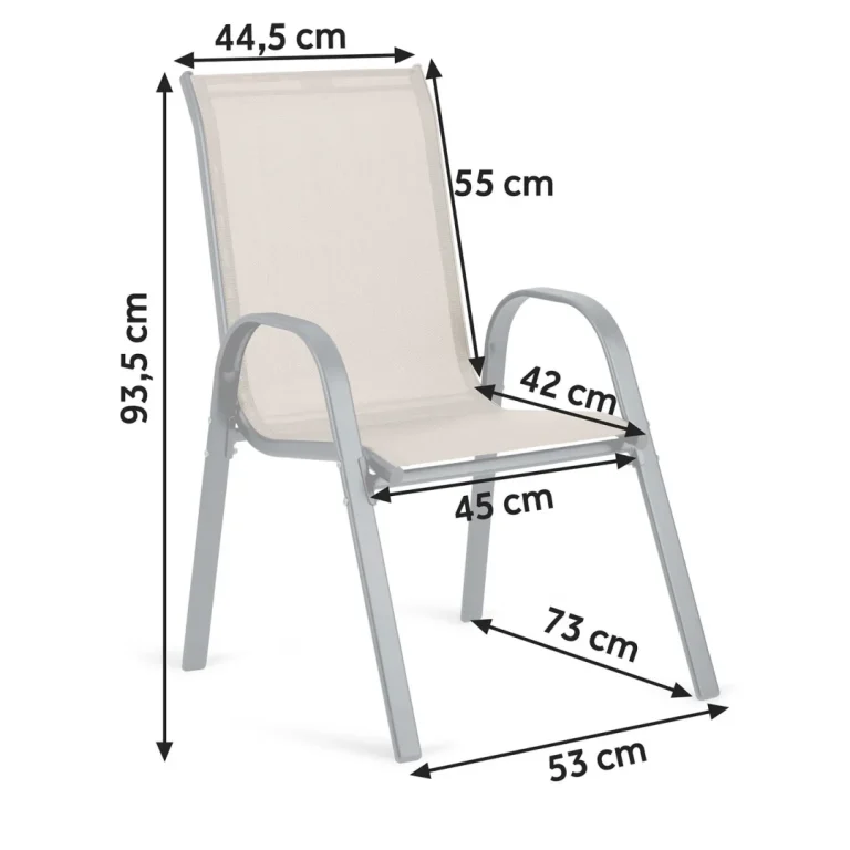 Tekstilne Vrtne Stolice Sofotel So 980, Set Od 4 Komada, Siva, Var. 298002 4 5