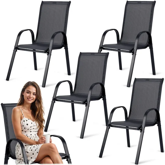 Tekstilne Vrtne Stolice Sofotel So 980, Set Od 4 Komada, Siva 1