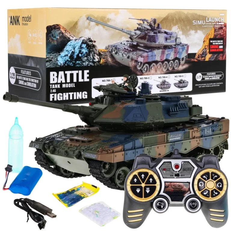 Tenk Leopard 2a6 Na Daljinsko Upravljanje Za Djecu 3+ Godine, Zeleni, Funkcija Dima 1:18 + 1