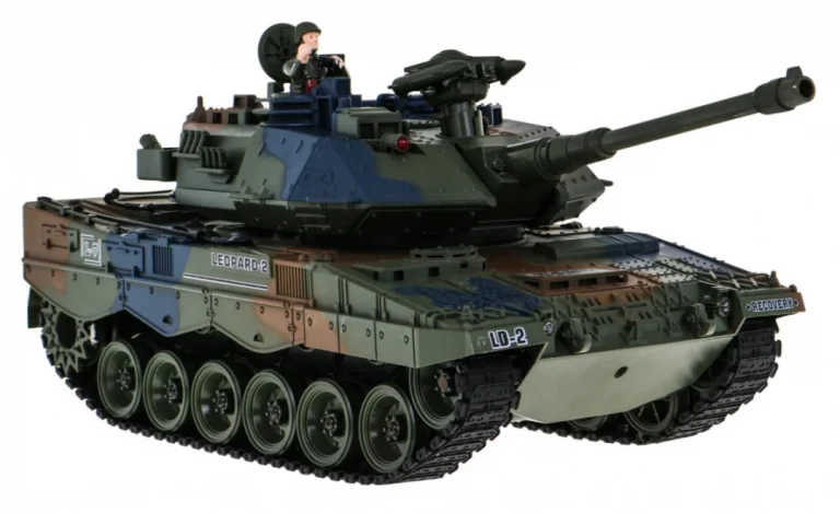 Tenk Leopard 2a6 Na Daljinsko Upravljanje Za Djecu 3+ Godine, Zeleni, Funkcija Dima 1:18 + 5
